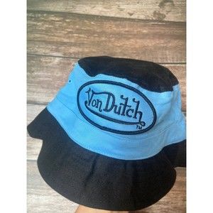 NWOT Von Dutch Bucket Fisherman Hat Kids/Youth Light blue and Black